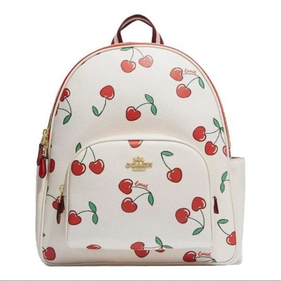 NWT COACH Court Backpack With Heart Cherry Print | Comp Value $450 | CE628 - Picture 9 of 9
